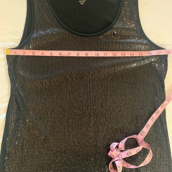 Chicos Black Sequin Tank Size 2/Large 12 - Picture 6 of 7
